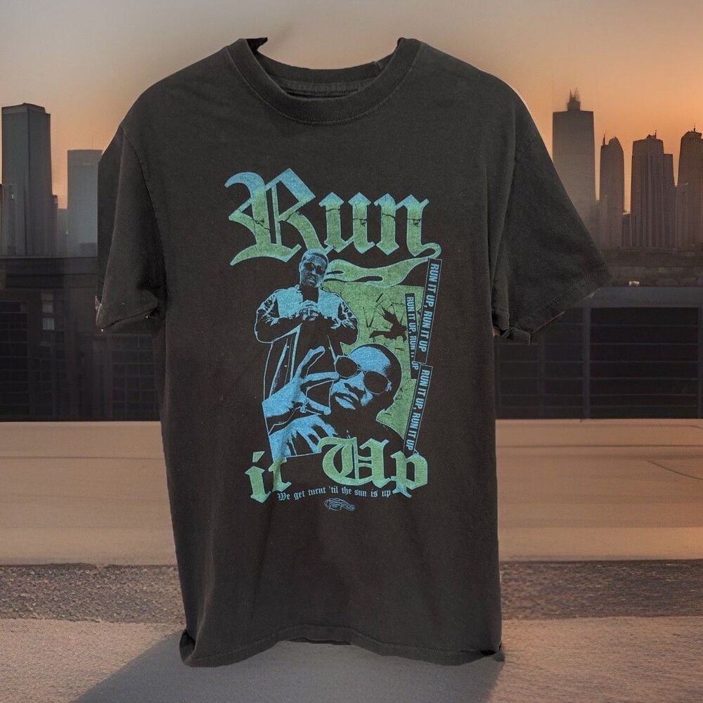 Run It Up T Shirt Rap Tee Song Graphic Music Short Sleeve Cotton Size Small